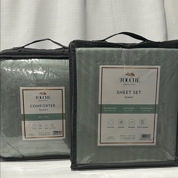 Touche Other - Queen Comforter and Sheet Set - Green